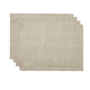 Sembla Organic Linen Placemats (Set of 4) - Sand